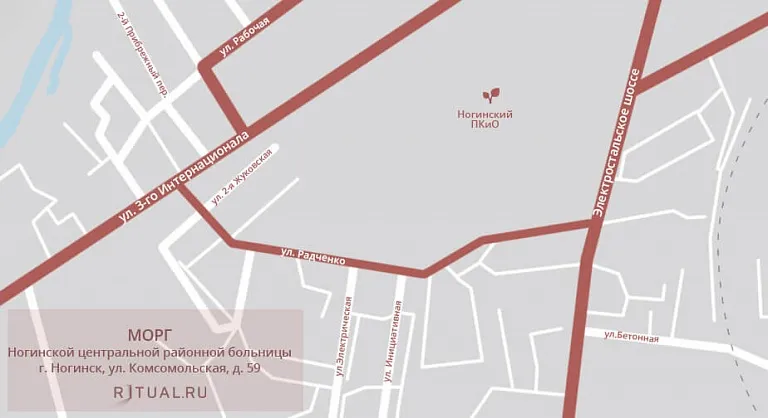 Морг Ногинской центральной районной больницы на карте