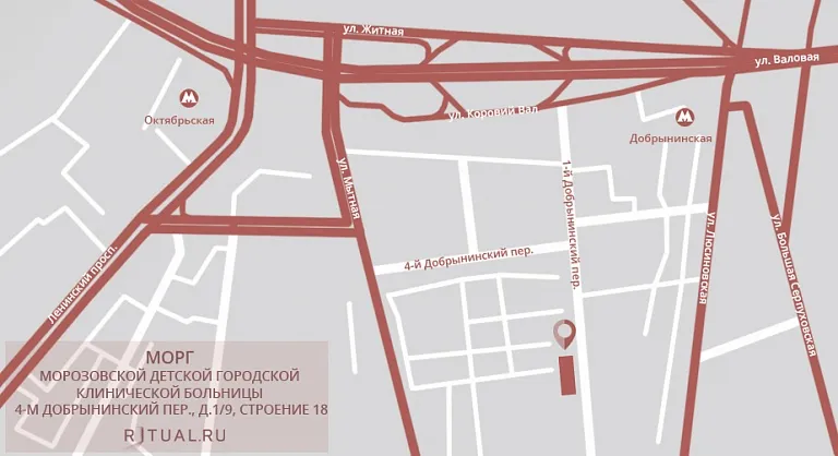 Схема проезда к моргу Морозовской ДГКБ