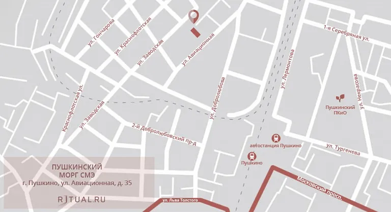 Пушкинский морг СМЭ на карте