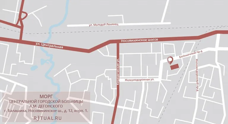 Морг Балашихинской городской больницы им. А.М. Дегонского на карте