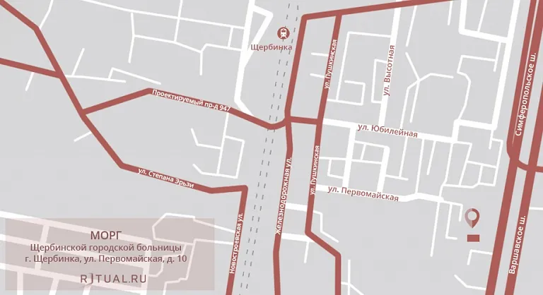 Морг Щербинской городской больницы на карте