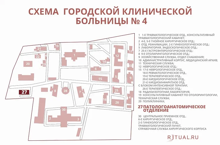Схема городской клинической больницы № 4