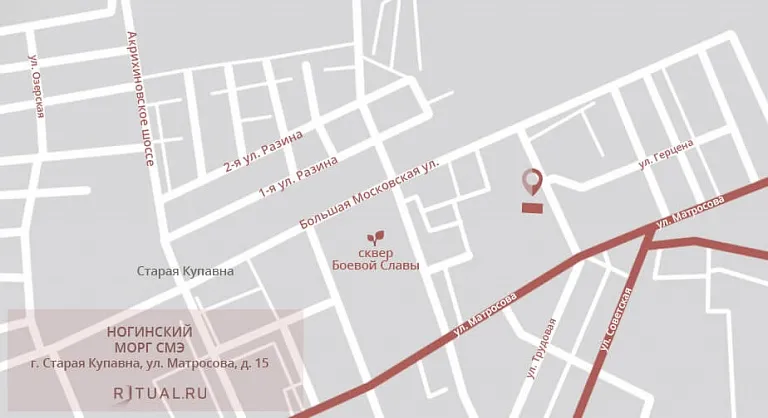 Ногинский морг СМЭ на карте