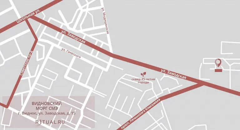 Видновский морг СМЭ на карте