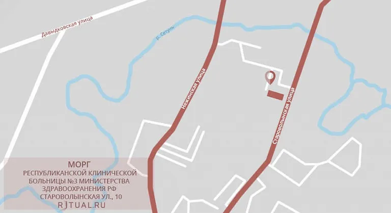 Схема проезда к моргу РКБ №3 министерства здравоохранения РФ