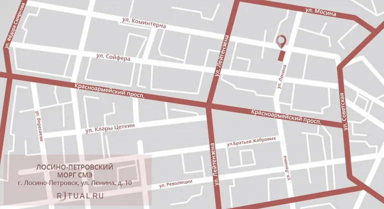 Схема проезда к Лосино-Петровской центральной городской больнице