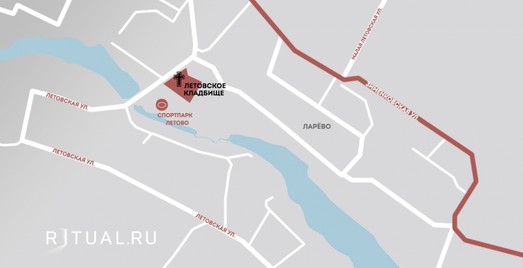 Летовское кладбище на карте