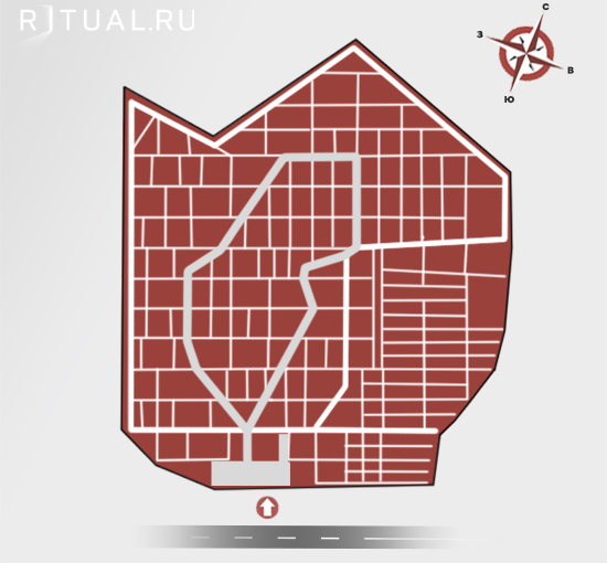 Схема Домодедовского кладбища