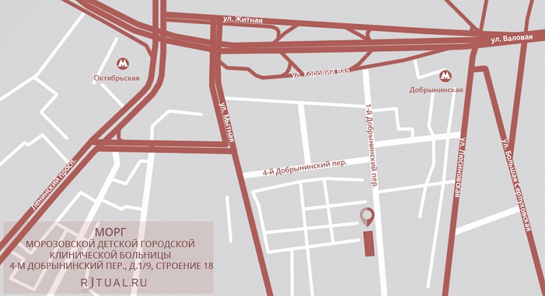 Схема проезда к моргу Морозовской ДГКБ