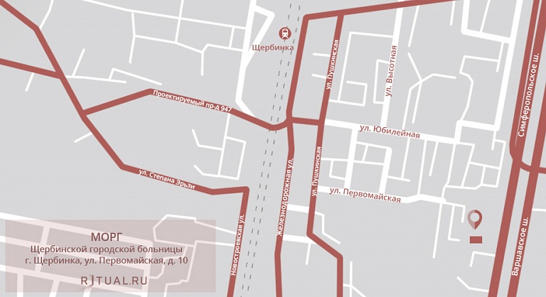 Морг Щербинской городской больницы на карте