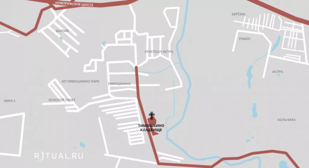 Кладбище Тимошкино на карте