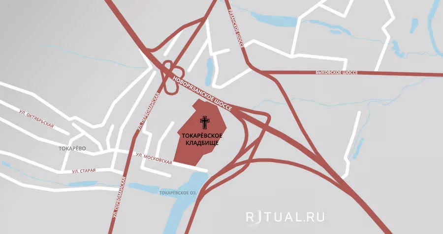 Схема токаревского кладбища